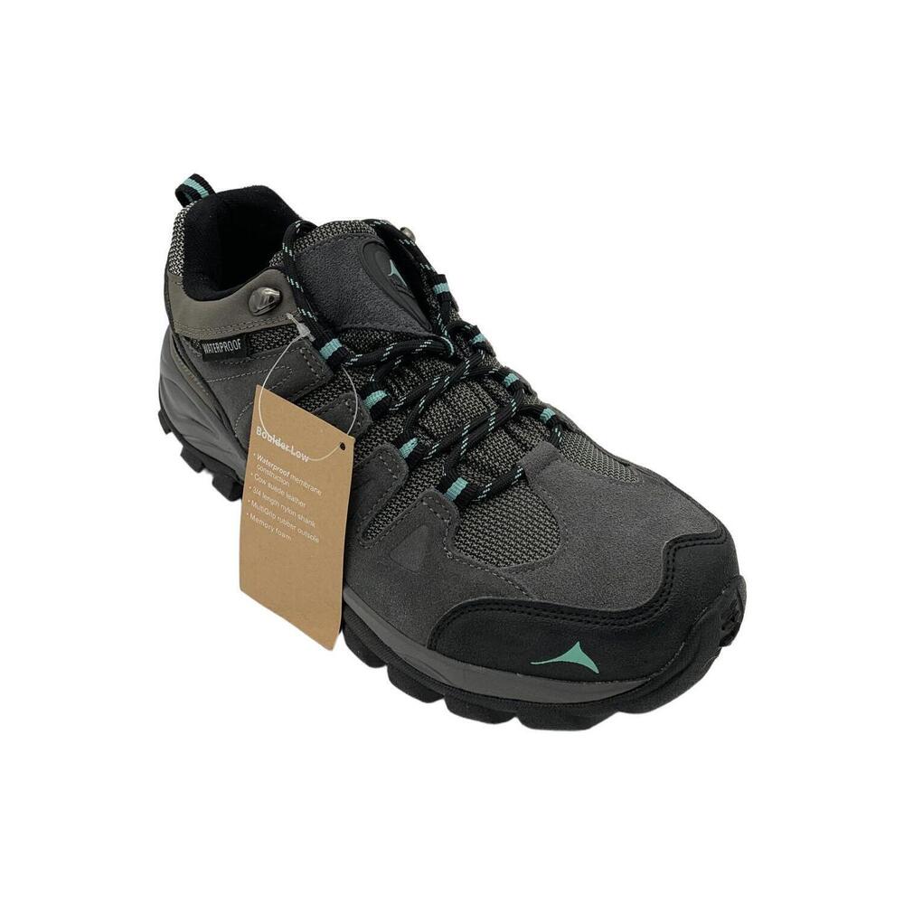 Pacific Mountain Men's Boulder Waterproof Sneakers Charcoal/Mint - Medium